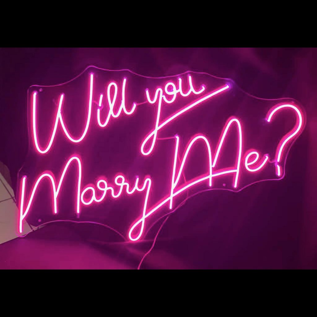 neon will you marry me paris