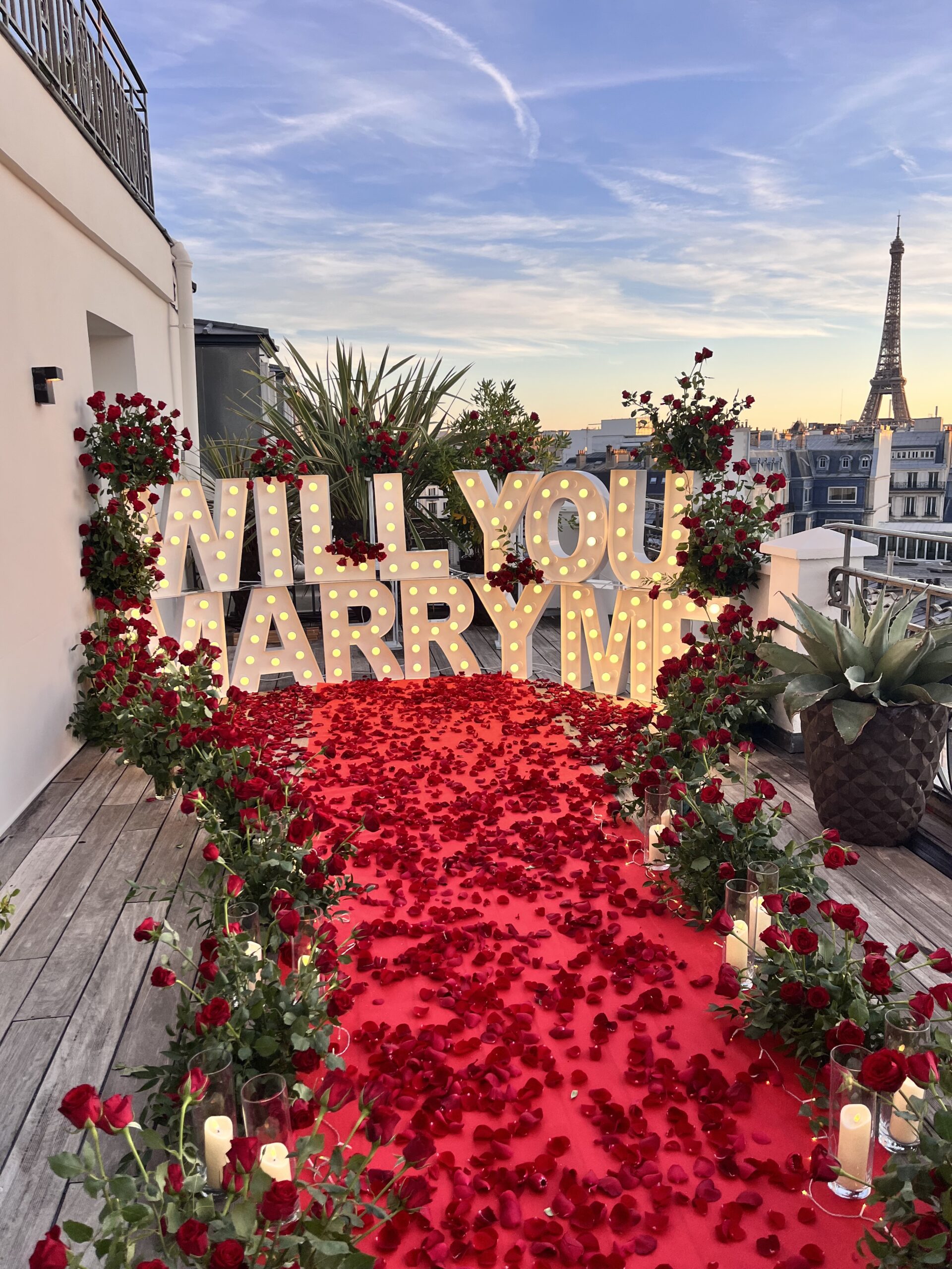 rooftop paris proposal