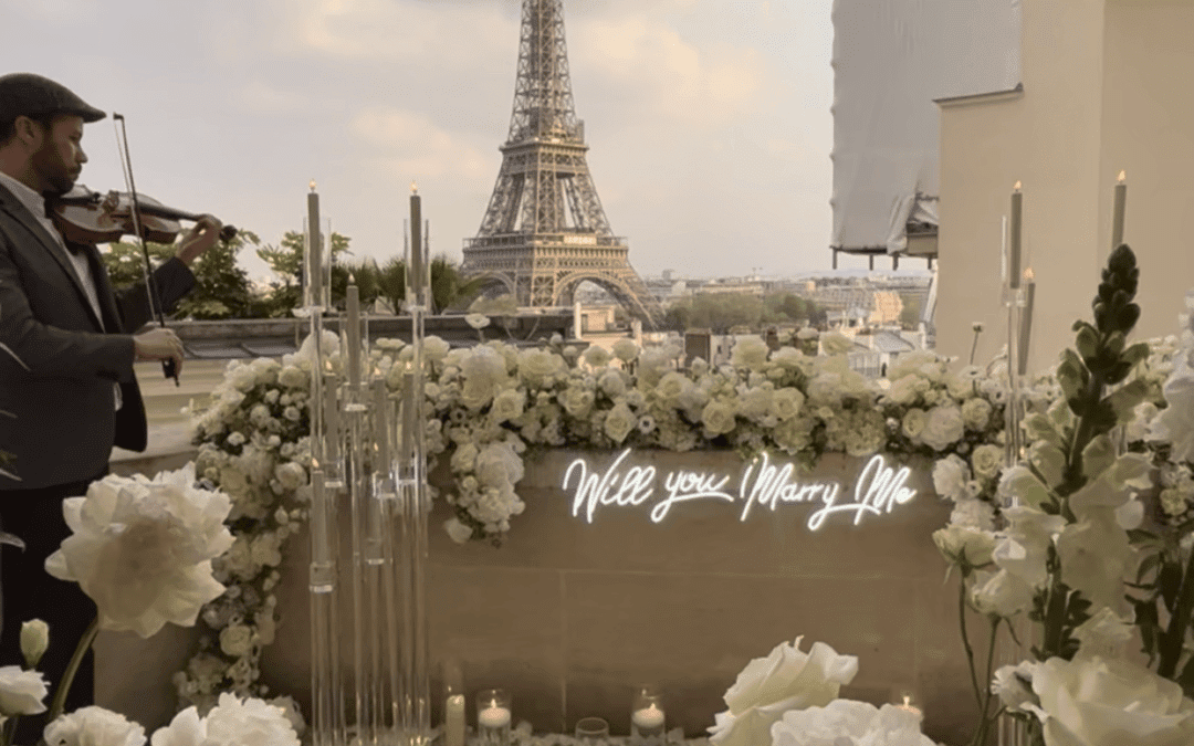  Une demande en mariage de rêve au Shangri La Paris hôtel. 
