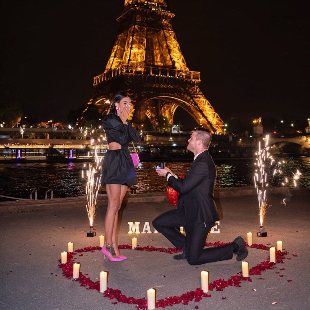 Demande en mariage dans Paris