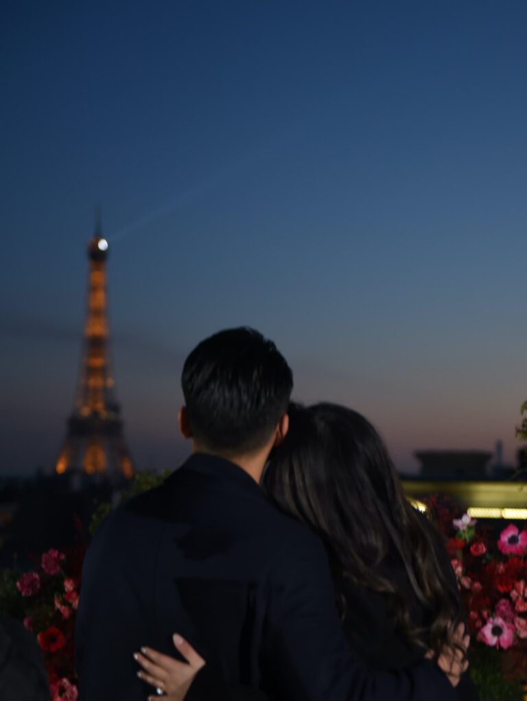 demande en mariage sur rooftop Paris