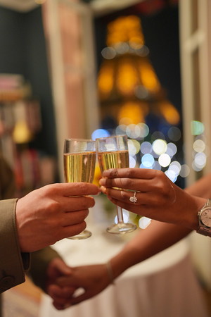 rivate rooftop dinner with Eiffel Tower view at night, Paris