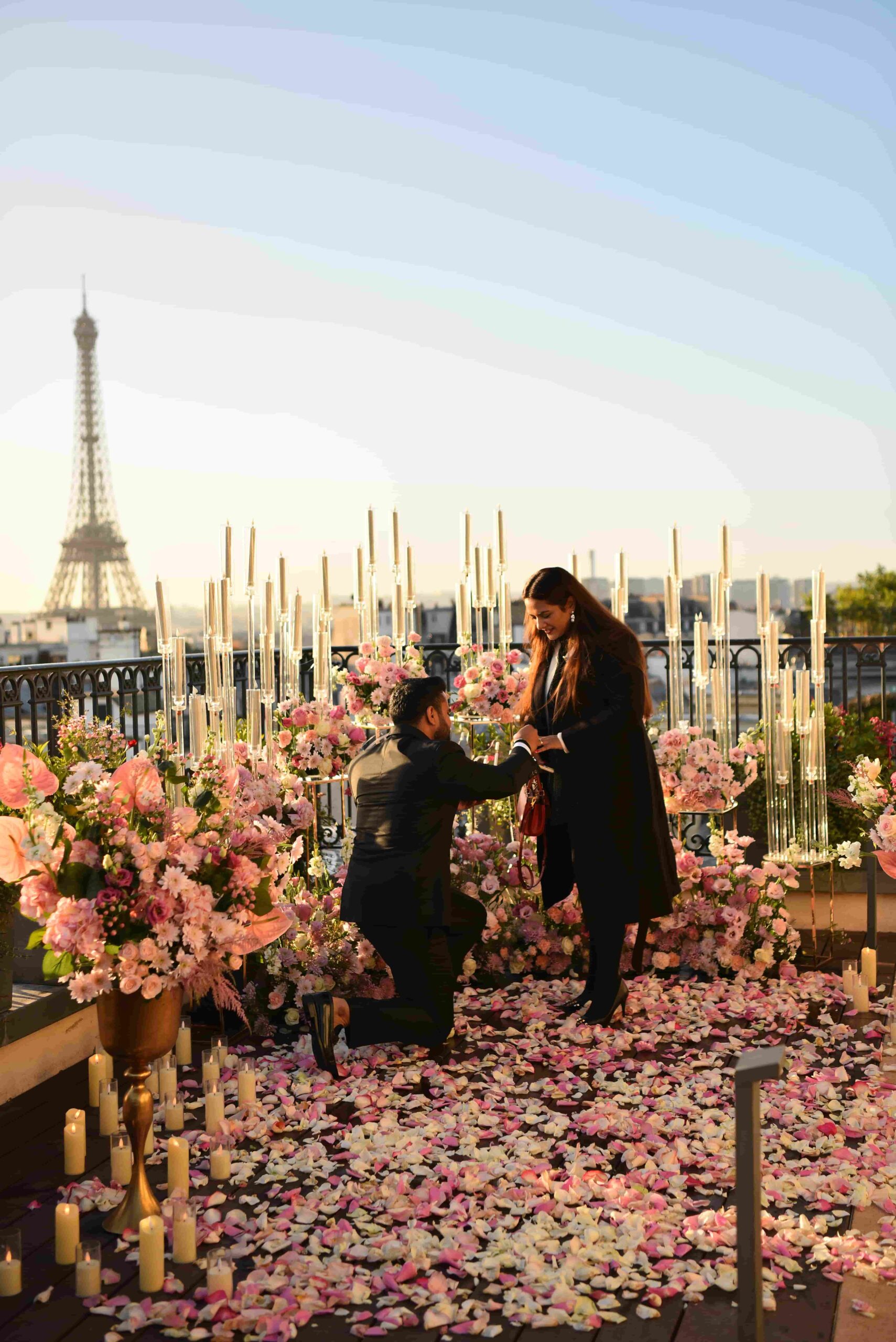 rooftop romantic proposal Paris
