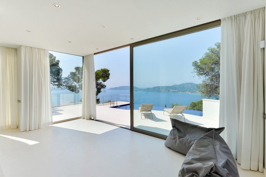 private villa with ocean view in ibiza