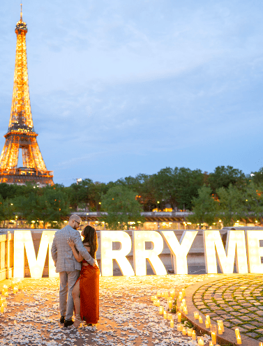 demande en mariage Marry me Paris