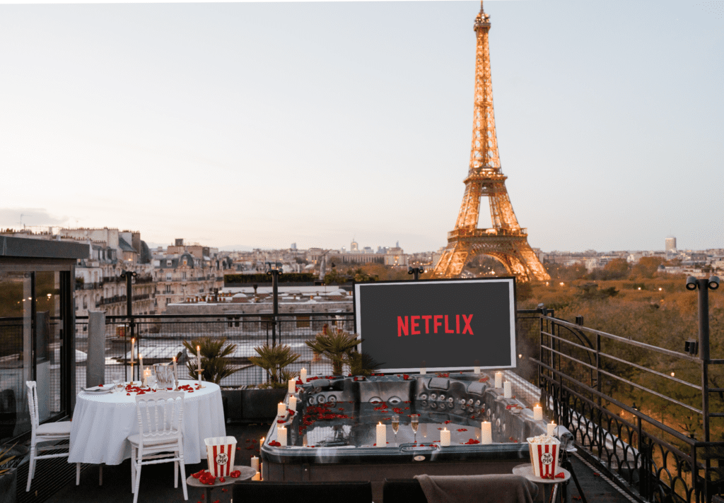 romantic jacuzzi Eiffel tower Paris