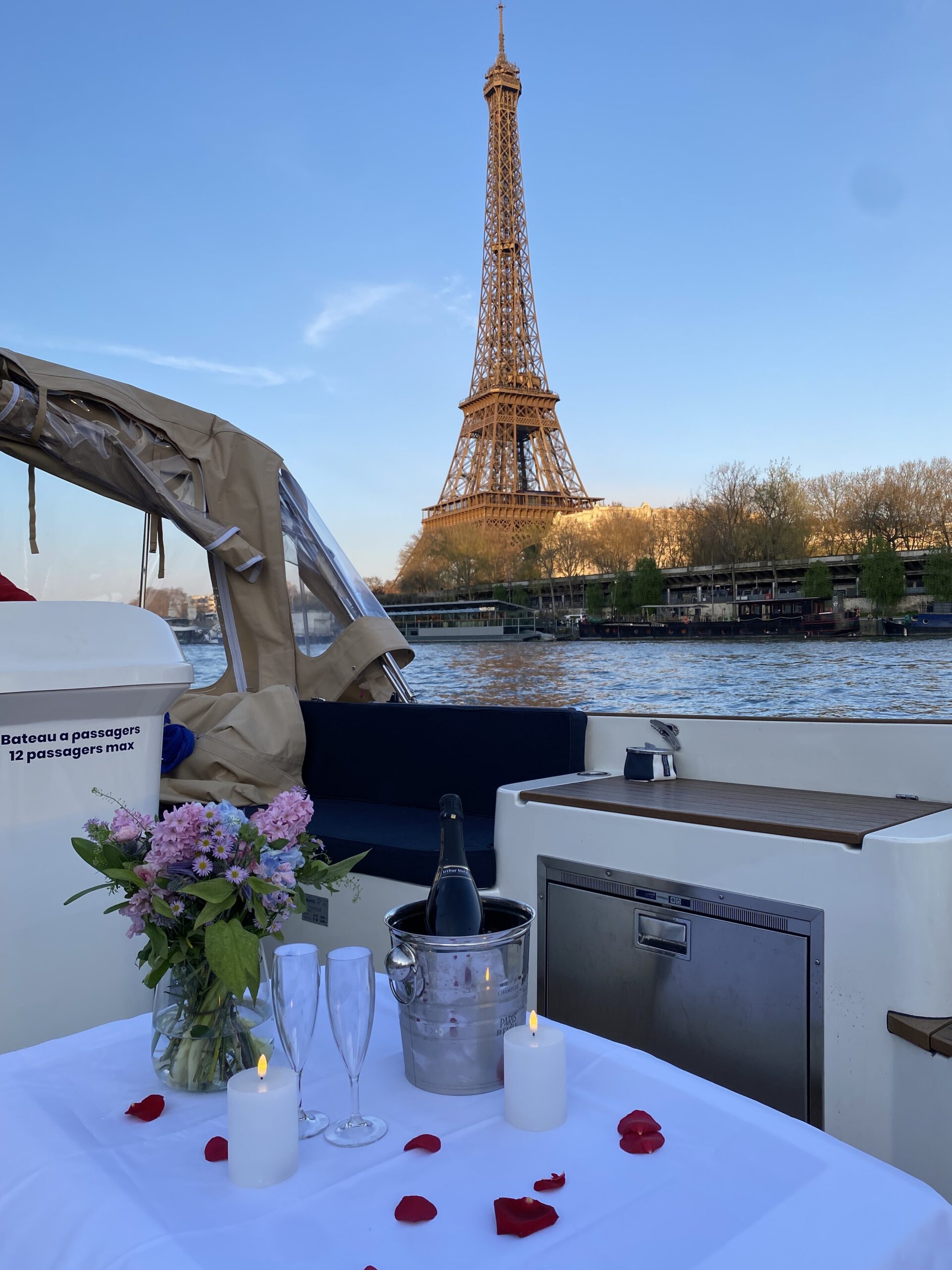 bateau demande en mariage Paris